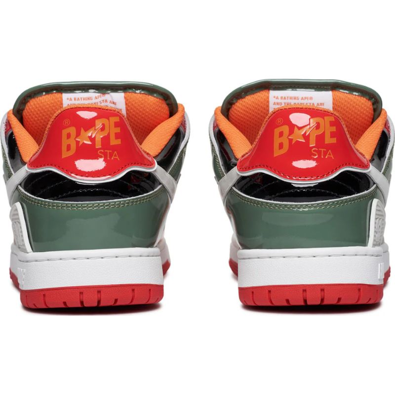 orange bape sk8 sta mens