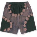 green relaxed fit shorts mens