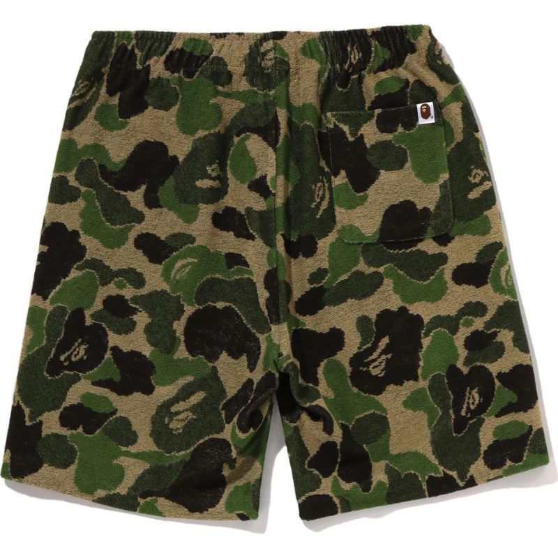 abc camo pile shorts green