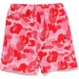 Mens Pink ABC Camo Pile One Point Sweat Shorts