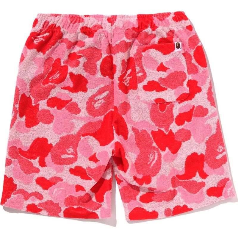 abc camo pile shorts pink