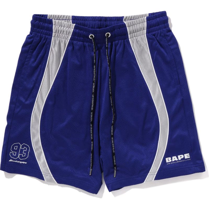 solid camo multilogo shorts blue