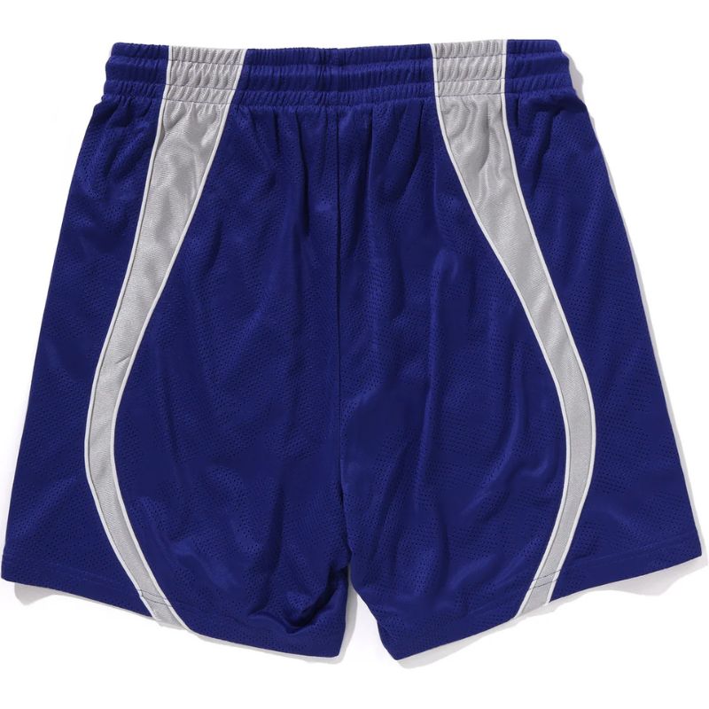 blue relaxed fit sweat shorts mens