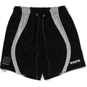 Mens Black Solid Camo Jacquard Multilogo Relaxed Fit Sweat Shorts
