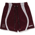 solid camo multilogo shorts burgundy