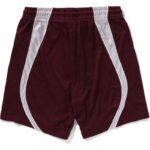 burgundy relaxed fit sweat shorts mens