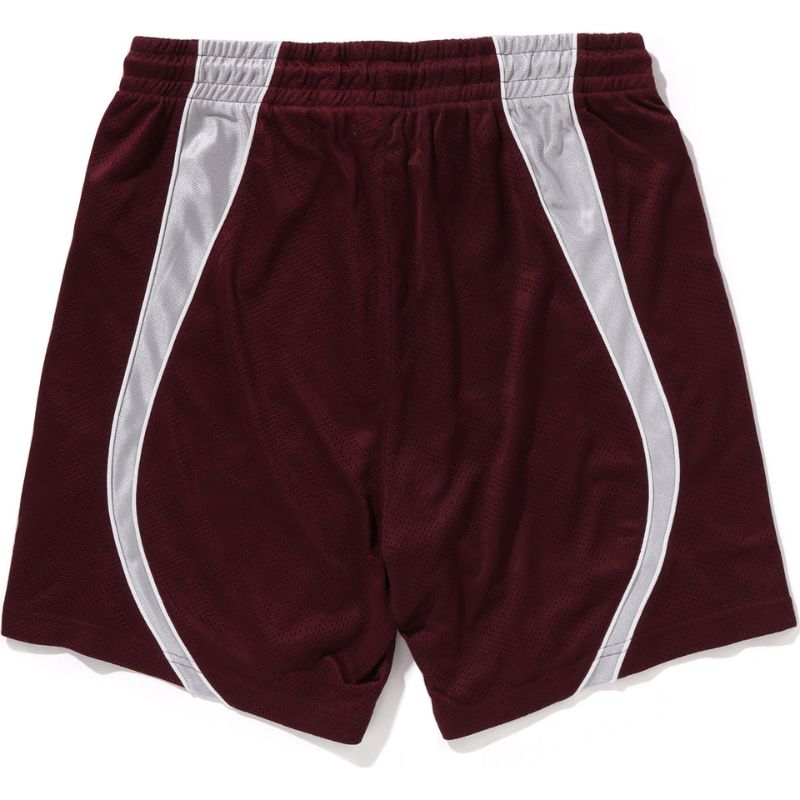 burgundy relaxed fit sweat shorts mens