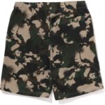 green regular fit sweat shorts mens