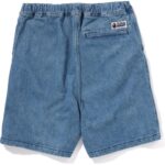light indigo relaxed fit denim shorts mens