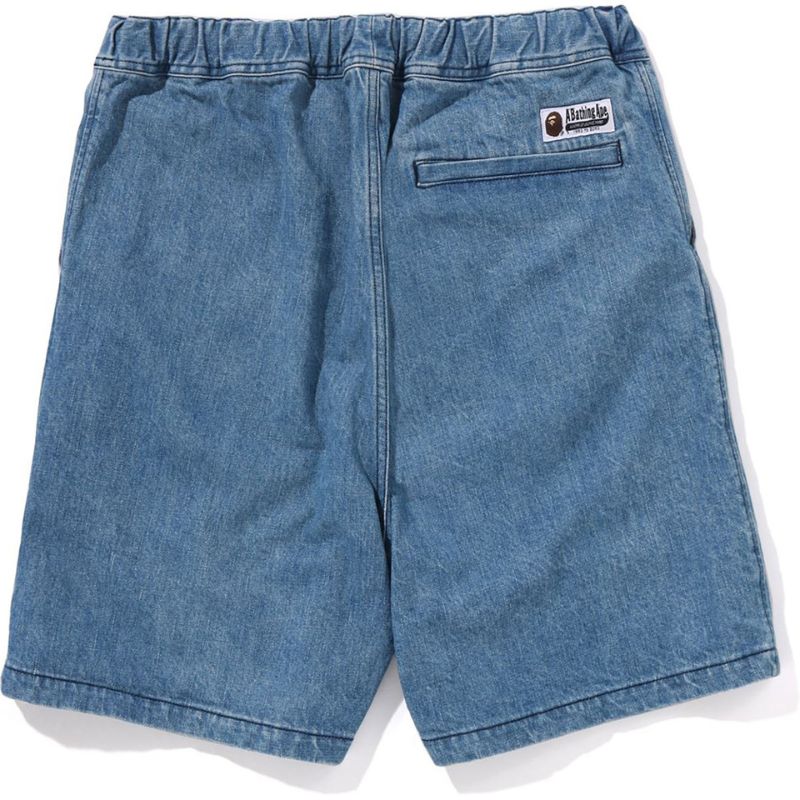 light indigo relaxed fit denim shorts mens