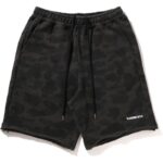 1st camo heavy washed shorts black