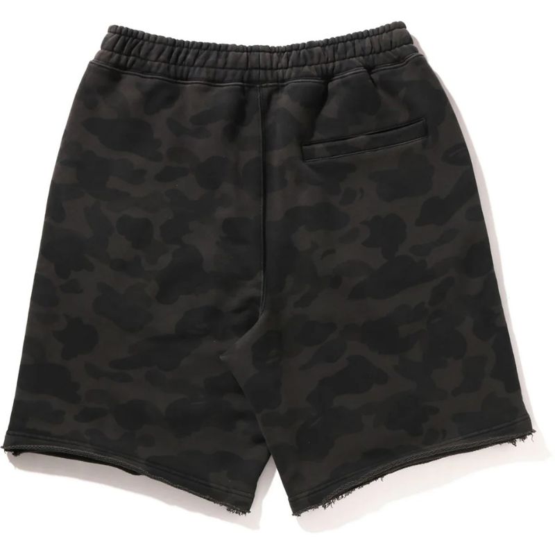 black relaxed fit sweat shorts mens