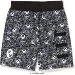 bape xbox camo shorts black