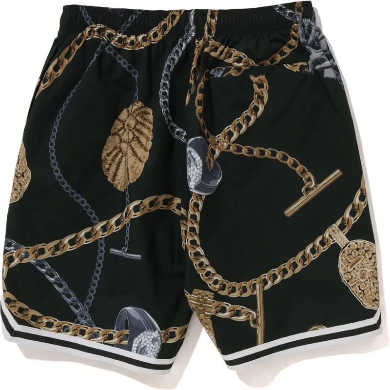 bape jewels shorts green