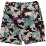 map camo cargo shorts multi