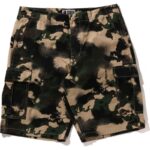 map camo cargo shorts green