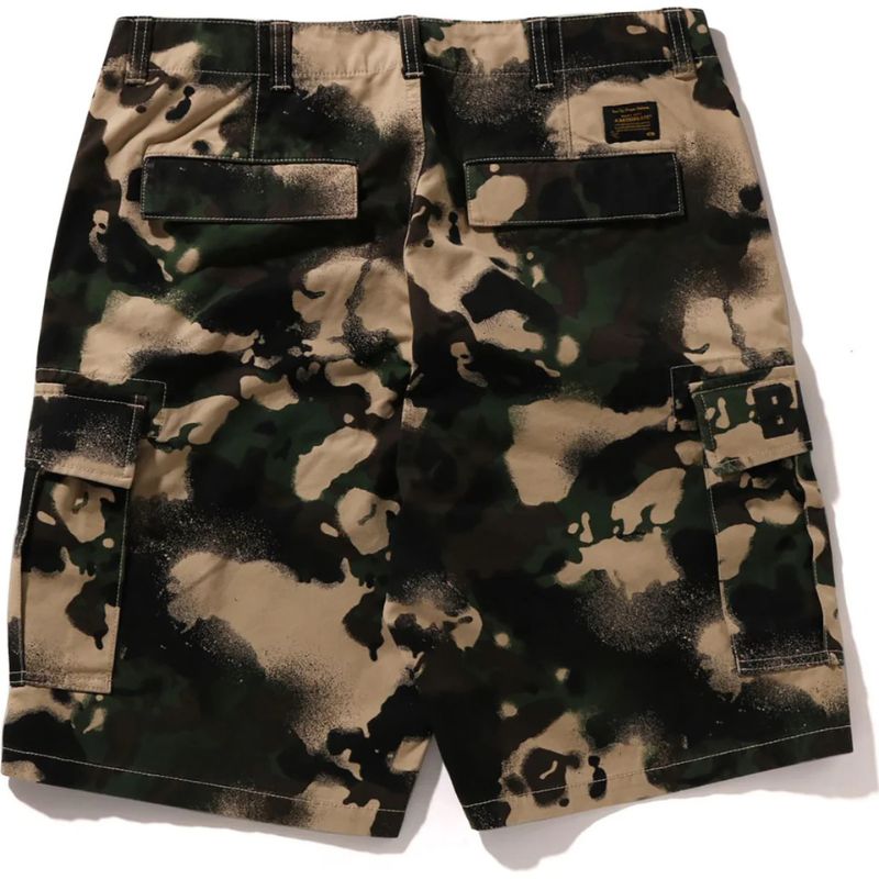 green regular fit cargo mens