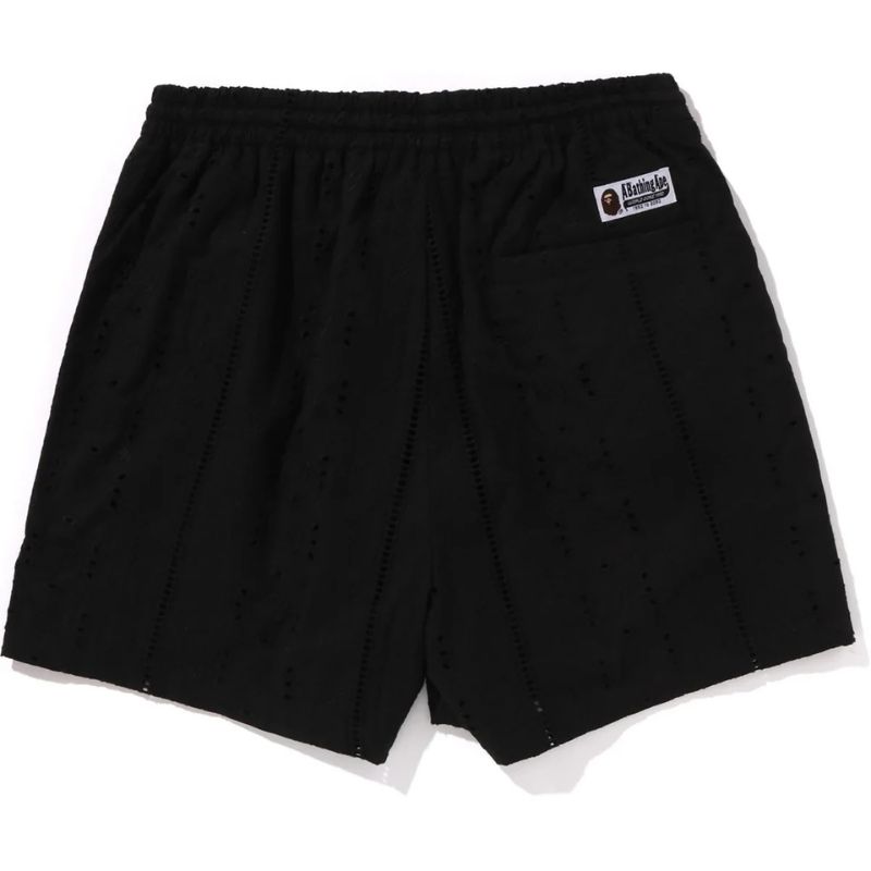 black relaxed fit shorts mens