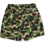 green relaxed fit water shorts mens