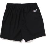 black relaxed fit water shorts mens