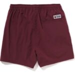 burgundy relaxed fit water shorts mens