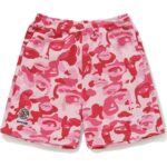 pink camo sweat shorts mens