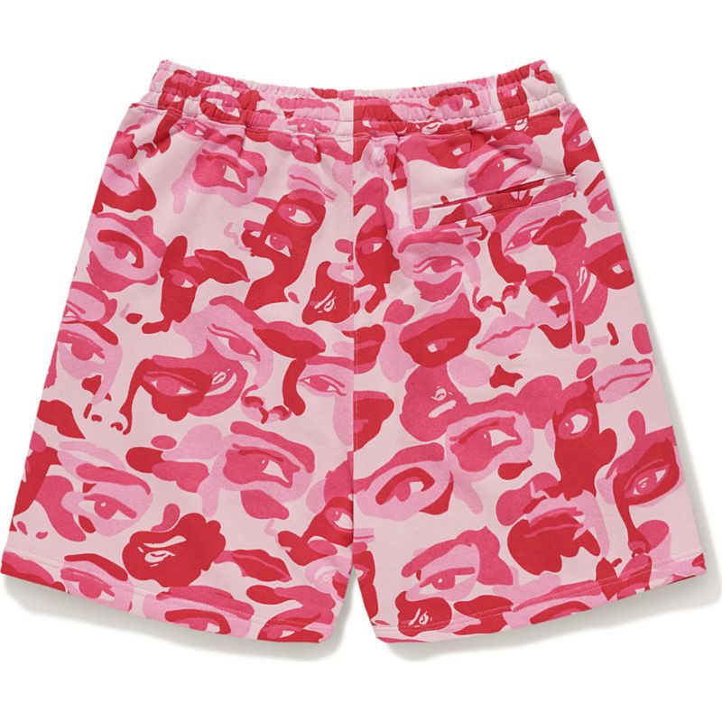 bape kidsuper camo shorts pink