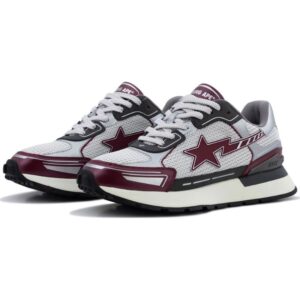 Mens Burgundy Bape Cross STA #1