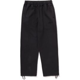 bathing ape logo sweatpants black
