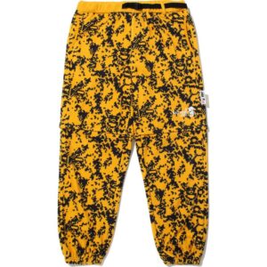 pixel camo polarfleece pants yellow