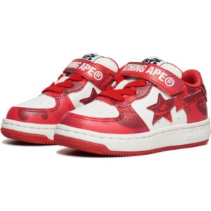 Kids Bape Sta Sneakers Red