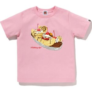 Kids Banana Split Tee Pink