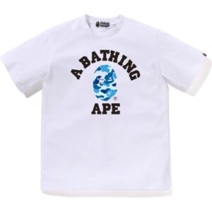 Kids ABC Camo College Tee White Blue