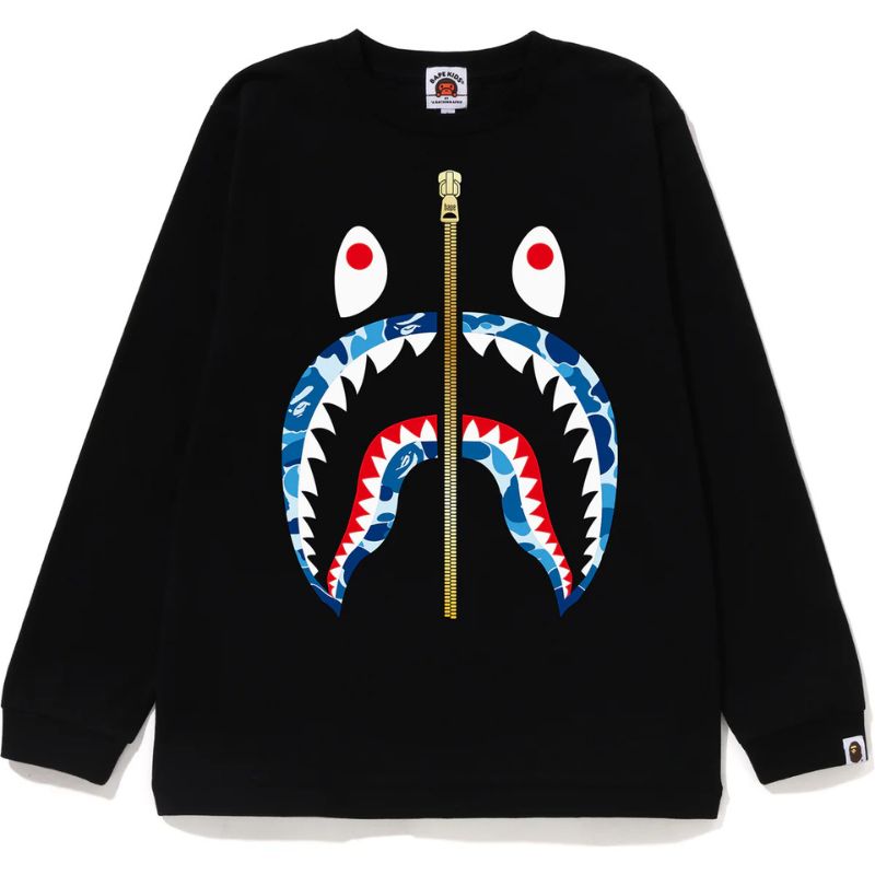 Kids ABC Camo Shark Long Sleeve Tee