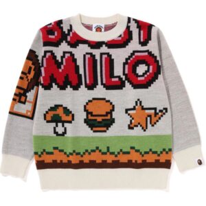 Kids Milo Game Wool Sweater White