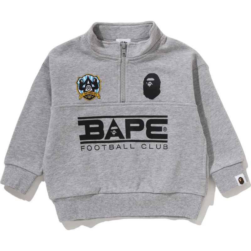 bape-half-zip-gray