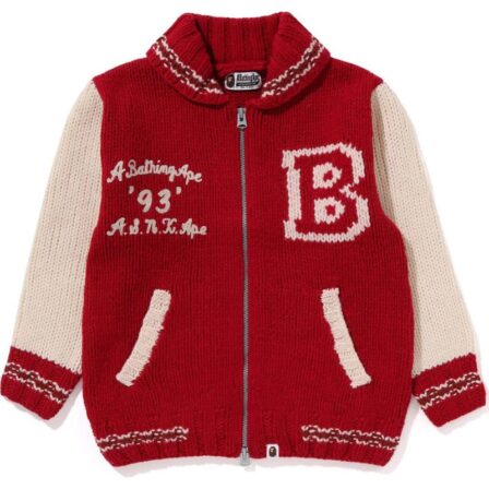 Bape Red Cardigan