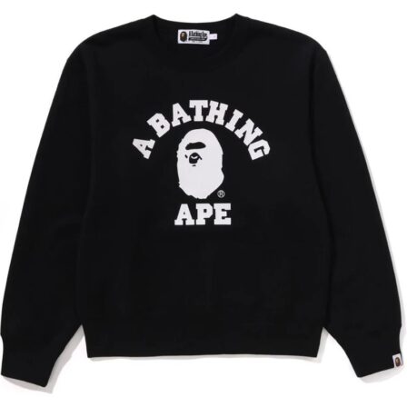 College Crewneck Black Sweatshirt