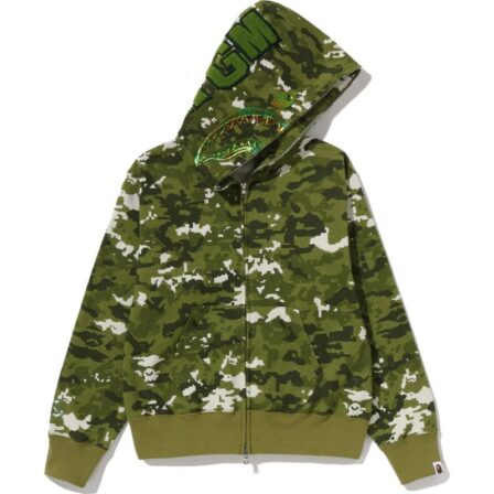 Pixel Camo Shark Green Hoodie