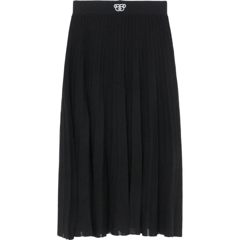 Pleated Knit Skirt