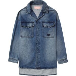 Bapy Denim Shirt Ladies Blue White