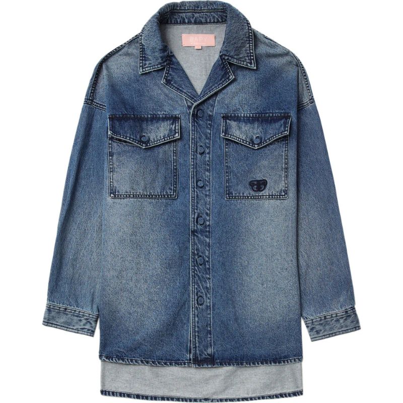 bapy denim shirt blue white