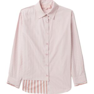 Bapy Layers Pink Stripes Shirt Ladies Pink