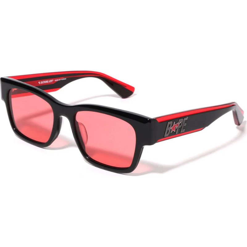 sunglasses black red