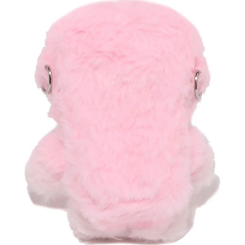 fur shoulder bag pink