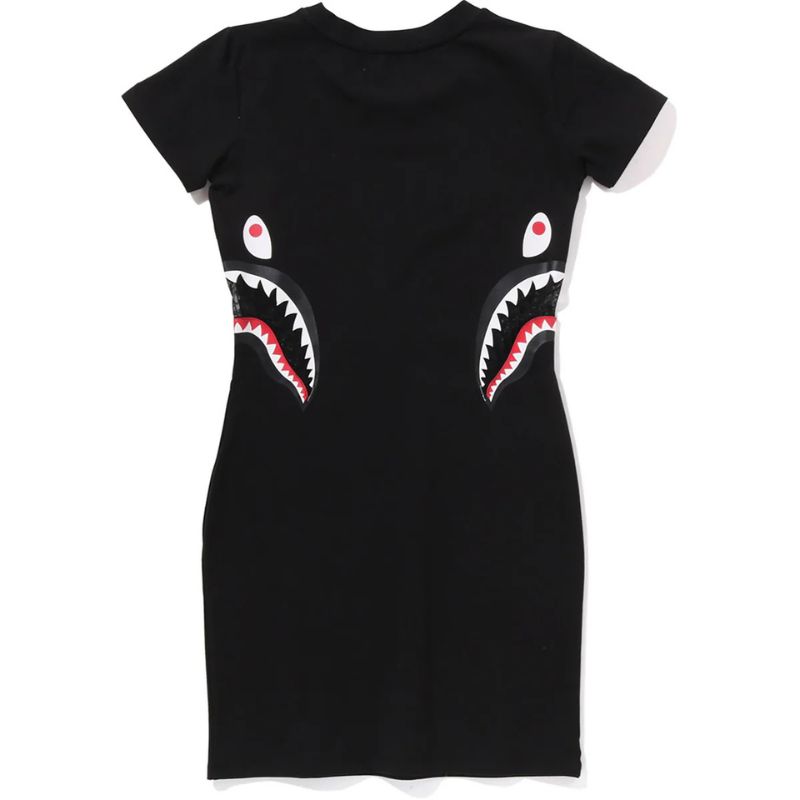 shark jersey dress black